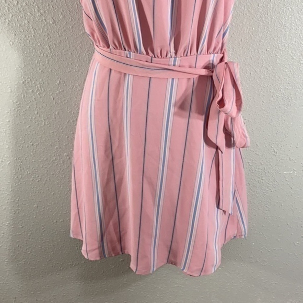 NWT Superdown Lillian Pink Striped Halter dress M - Picture 4 of 9